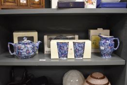 A collection of boxed Ringtons tea replica Maling ware, including boxed beakers, teapot and jug