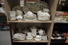 An extensive collection of Wedgwood 'Wild Strawberry' comprising; cups, saucers, plates, bowls,