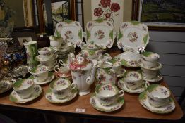 A quantity of Royal Paragon china tableware plus Honiton patterned tableware