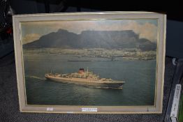 A framed photographic print, R.M.S Windsor catsle.
