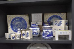 A selection of Ringtons collectables, including salt and pepper pots, plate, butter dish etc.