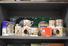 A selection of collectable Ringtons mugs and plates, most with boxes.
