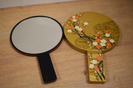 Two Japanese gold lacquered dressing table mirrors