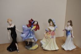 A group of four Royal Doulton boner china figurines, comprising 'Sophie' HN2357 (marked as