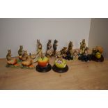 A group of ten Border Fine Arts mouse studies, to include 'Fruit Fun' from the Merrie Mice'