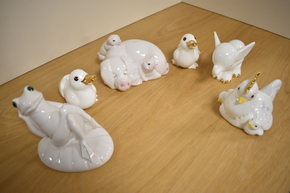 A collection of six John Beswick 'Little Likeables' animal figures, comprising 'Family - Image 2 of 4