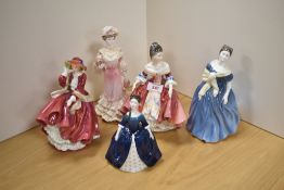 A group of four Royal Doulton bone china figurines, comprising 'Top O' The Hill' HN1834, 'Southern