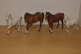 A Beswick Pottery Welsh Mountain Pony 'Coed Coch Madog' second version in mottled grey gloss,