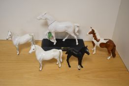 A group of six Beswick Pottery horse/pony studies, comprising ''Pinto Pony' 1373, second version,