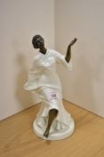 A Minton bronze and ivory porcelain figurine 'Grecian Dancer' MS6 25cm