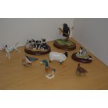 A group of mixed Border Fine Arts and Beswick Pottery animal studies, comprising Border Fine Arts '