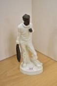 A Minton bronze and ivory porcelain figure 'The Fisherman' MS13 25cm