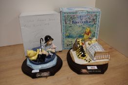 Two Royal Doulton 'Winnie the Pooh' studies, 'I've Found Somebody Just Like Me' WP22 limited edition