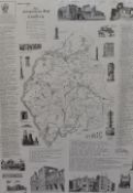 After Alfred Wainwright MBE (1907-1991), a print, 'An Antiquarian Map of Cumbria' with illustrations
