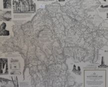 *Local Interest - After Alfred Wainwright MBE (1907-1991), a monochrome print, 'A Map of the