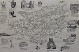 After Lynne Denman (20th Century), in the manner of Alfred Wainwright MBE (1907-1991), 'A Map of