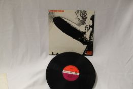 An original red / plum Atlantic label press of Led Zeppelin I - super hype credit second press in