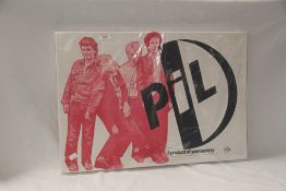 A large Public Image Limited (PIL) canvas 46cm x 56cm - John Lydon / Sex Pistols / Punk Rock
