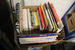 A large box of books and magazines - music related - from rock and roll onwards - some really
