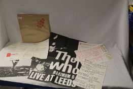 A copy of the Who - live at Leeds - with eleven inserts as in photo