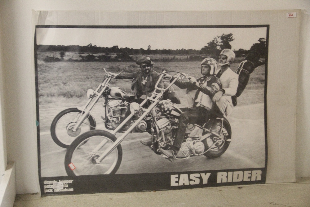 A poster for the classic counter culture movie ' Easy Rider ' measuring 87cm x 60cm