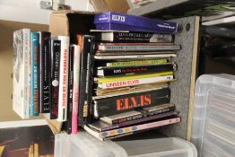 A large collection of Elvis Presley books , magazines etc - some out of print and desirable items on