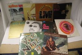 A lot of classic period Stevie Wonder vinyl albums as in photo - all at least VG - most above this