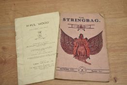 Naval Ephemera. The Stringbag (the magazine of HMS Garuda). Dec, 1943. No.4. With; HMS Hood by Lieut