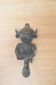 A cast metal Lincoln Imp door knocker, as seen in Lincoln Cathedral.
