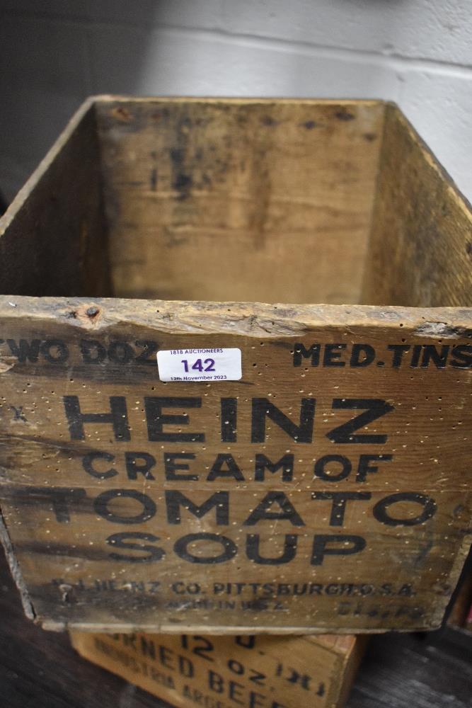 Two vintage wooden advertising crates, one for Heinz cream of tomato soup and the other OXO ltd - Image 3 of 3