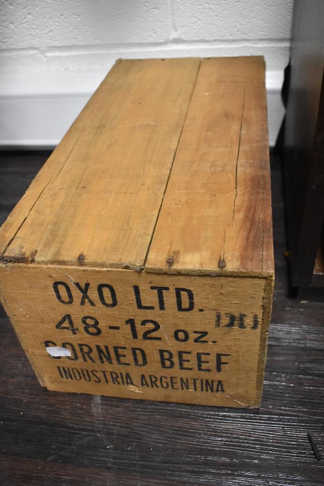 Two vintage wooden advertising crates, one for Heinz cream of tomato soup and the other OXO ltd - Image 2 of 3