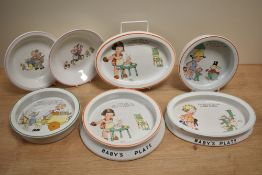 An assorted collection of Shelley Mabel Lucie Atwell Nursery ware