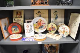 A collection of vintage Mabel Lucie Atwell collectables, including tins, pictures and boxed soaps.
