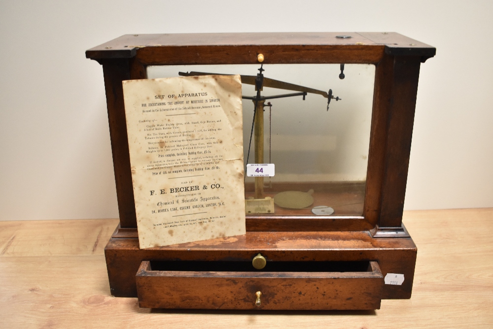 A 19th Century cased set of apothecary scales, by Becker & Sons of Rotterdam, 31cm x 41cm x 20cm - Image 2 of 4