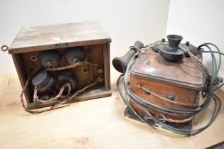 Two early 20th Century bell ringing telephones