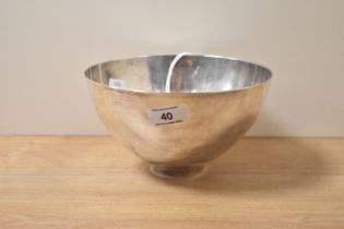 A metal meditation singing bowl.