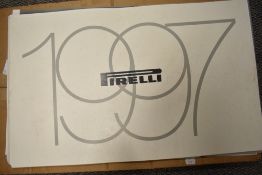 A collection of 1997 Pirelli calendar prints.