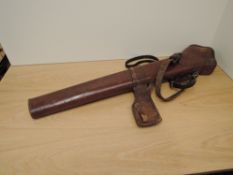 A WW1 or WWII Leather Military Motorcycle Rifle Holster, with fastening straps, overall length 82cm