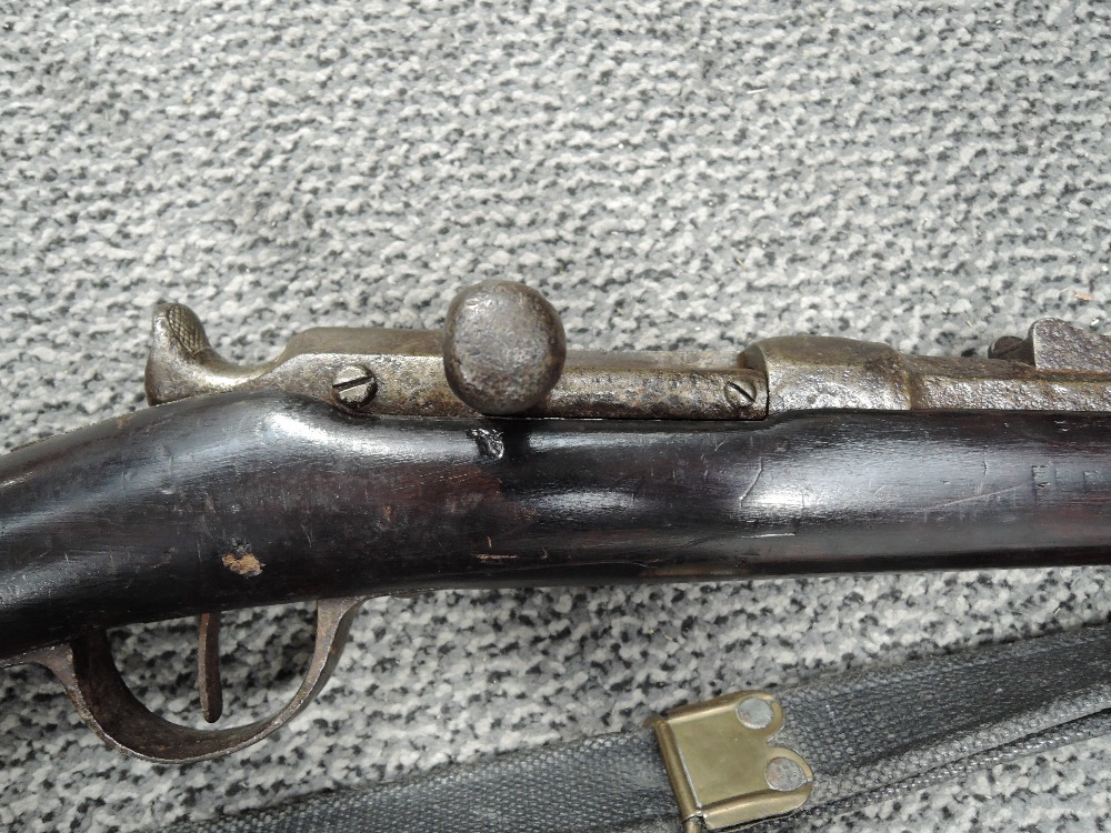 A French Chassepot MLE 1866 Rifle, marked A? Londros, neddle action, with ramrod, barrel length - Image 3 of 19