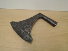 A possible English executioner iron axe head, blade length 29cm, blade width 26cm, weight 2.6kg