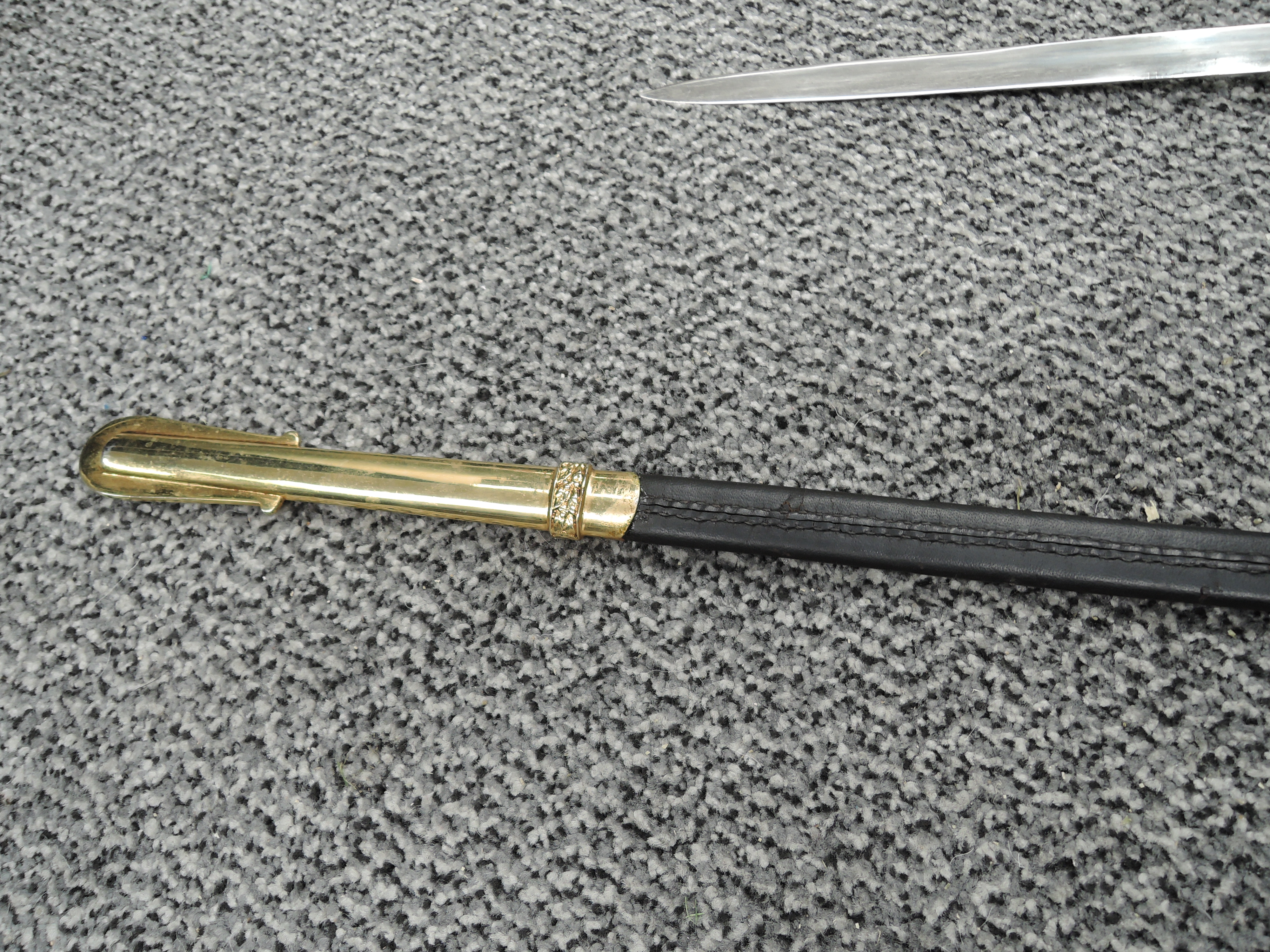 Two Swords, WW2 Luftwaffe sword possible reproduction, with metal scabbard, blade length 77cm, - Image 21 of 21