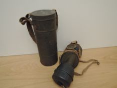 A French WWI Period Gas Mask, marked on base C.38-1733 21 39, on mask TC.38.PT TUB.14.39 PT, in