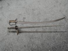 Three various Swords all in poor condition, possible 17th century European Rappiers or Small Swords,