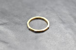 A 22ct white and yellow gold wedding band, size M & approx 2.3g