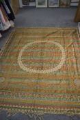 A vintage ethnic throw or bed coverlet.