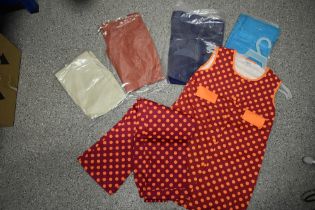 Four pairs of vintage old stock childrens trousers, new in packaging and a two piece outfit.