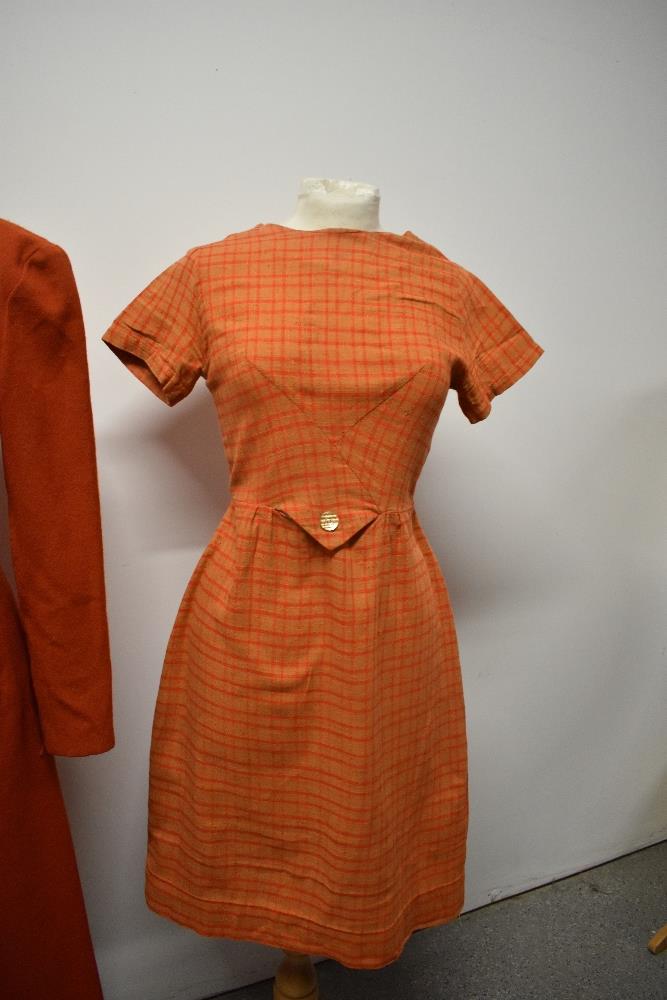 A vintage late 1950s/ early 60s plaid 'Dri-Don Dan Rivers fabric' day dress and two 1960s dresses. - Image 2 of 7