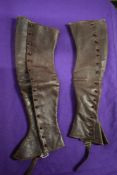 A pair of early 20th century ladies knee high gaiters.