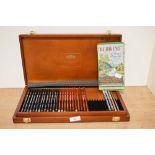 A box of Derwent fine art pencils and a vintage pack of Derwent colour pencils.