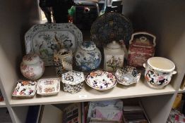 A group of miscellaneous 19th/20th Century porcelain, to include a Mason's ironstone ashette, ginger